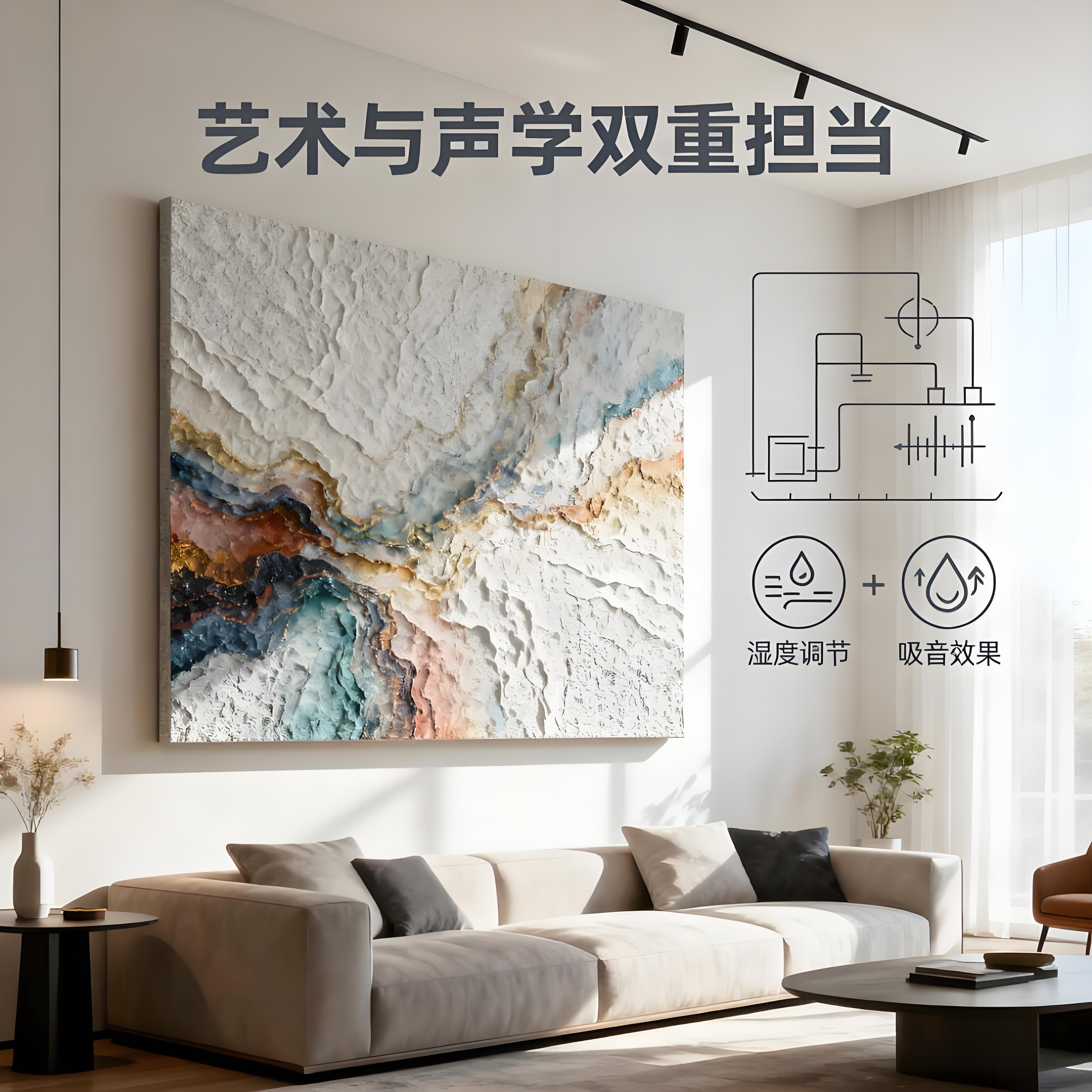 硅晶砂吸音画：兼具声学功能与艺术美感的 “装饰佳品”