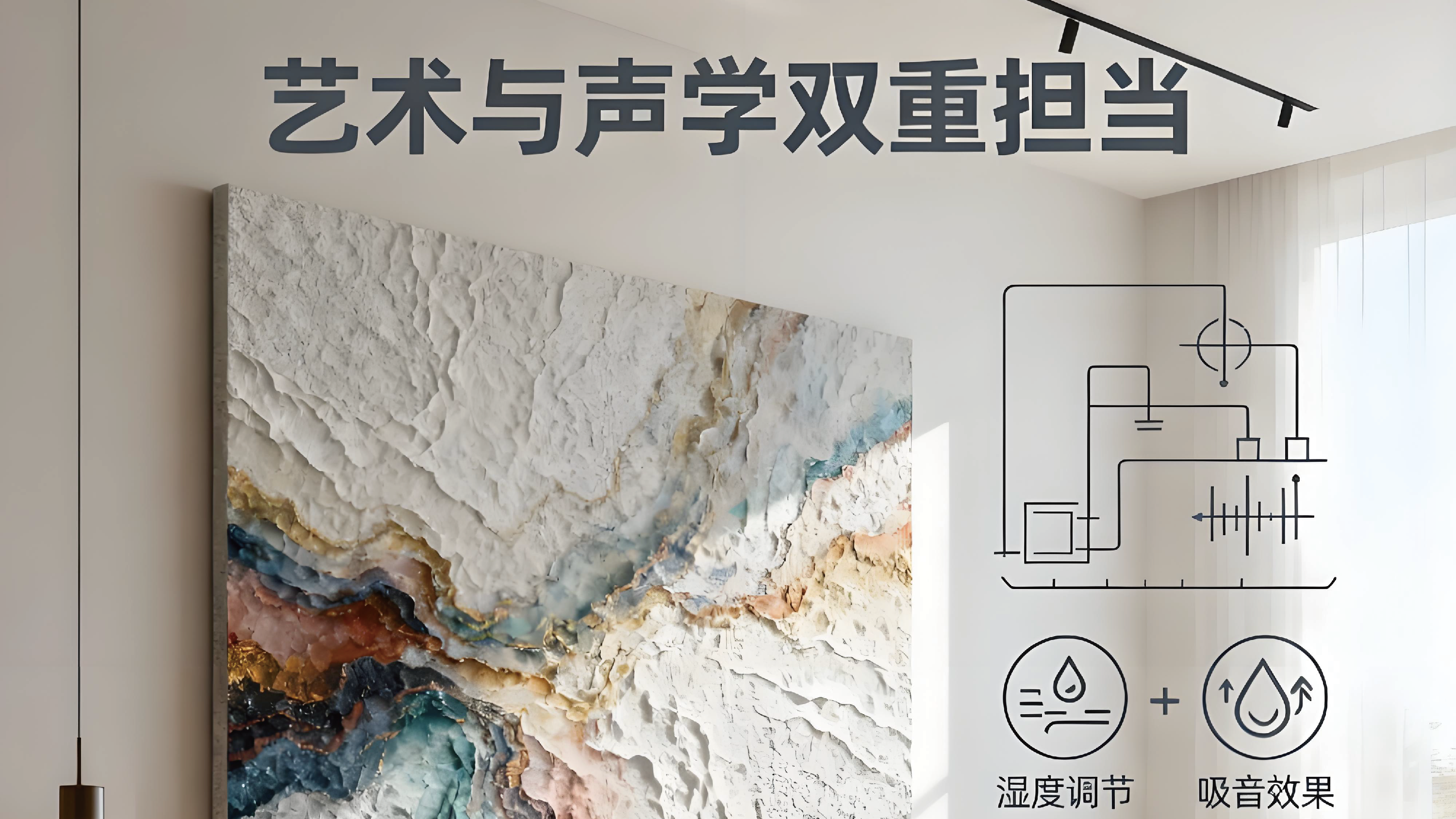 硅晶砂吸音画：兼具声学功能与艺术美感的 “装饰佳品”
